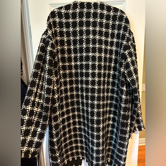 Valentino Tweed Wool blend Coat in black - Picture 3 of 8